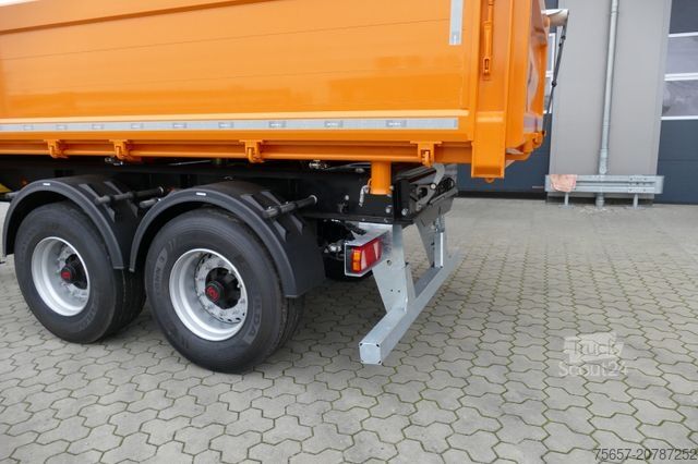 Üç yöne devirmeli römork MÜLLER-MITTELTAL 18 to, Luft, Seitliche ALU Wände, Rollplane