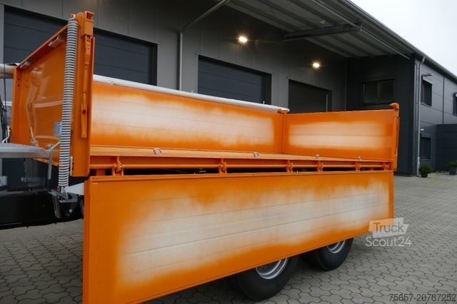Üç yöne devirmeli römork MÜLLER-MITTELTAL 18 to, Luft, Seitliche ALU Wände, Rollplane