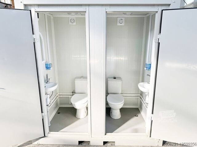 Contenedor sanitario WC WC modelo ECO Sanitärcontainer WC WC ECO-Modell Doppel WC Container Toilettencontainer