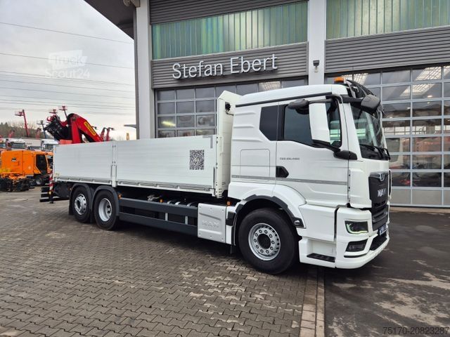 Camion cu platformă MAN TGS 26.470 6x2-4 LL Palfinger PK19.001 SLD5 Funk