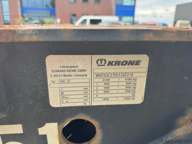Container transport Krone SDC 27 20-2x20-30-40-45FT No High Cube / BPW Ax...