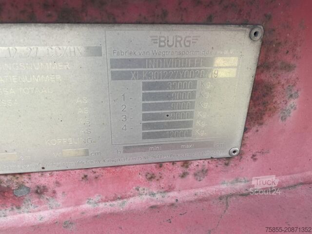 Transporte de contenedores Burg BPO 12-27 CCXHX 20-30FT Tank / BPW Axles / ADR ...