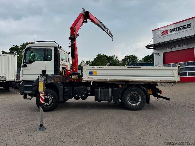 Autocamion basculant tridirecțional MAN 18.430 TGS Kran Fassi F155, Kipper