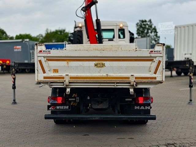 Autocamion basculant tridirecțional MAN 18.430 TGS Kran Fassi F155, Kipper