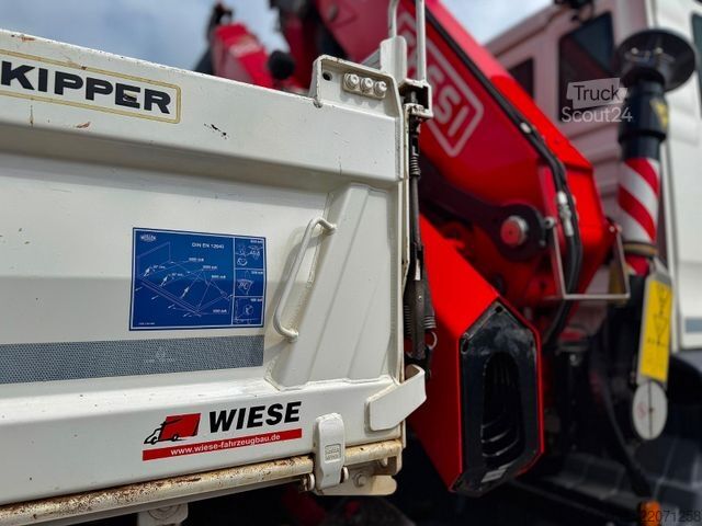 Autocamion basculant tridirecțional MAN 18.430 TGS Kran Fassi F155, Kipper