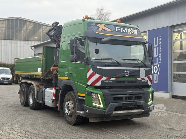 Wywrotka z żurawiem Volvo FMX 500 6x4 EURO6 WYWROTKA TRÓJSTRONNA Z HDS AT...