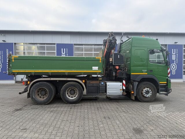 Wywrotka z żurawiem Volvo FMX 500 6x4 EURO6 WYWROTKA TRÓJSTRONNA Z HDS AT...