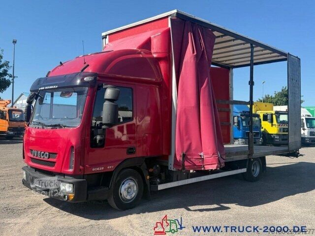 Tentinė platforma sunkvežimis Iveco 80E22 Jumbo Schiebeplane L+R Gr. Haus AHK Klima