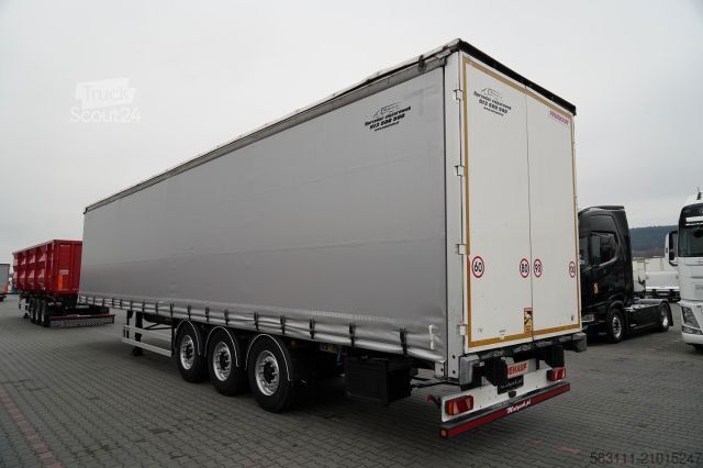 Semi-remorque bâchée FRUEHAUF IRANKA / STANDARD / MOCNA POD?OGA SZYNA DESKA / 