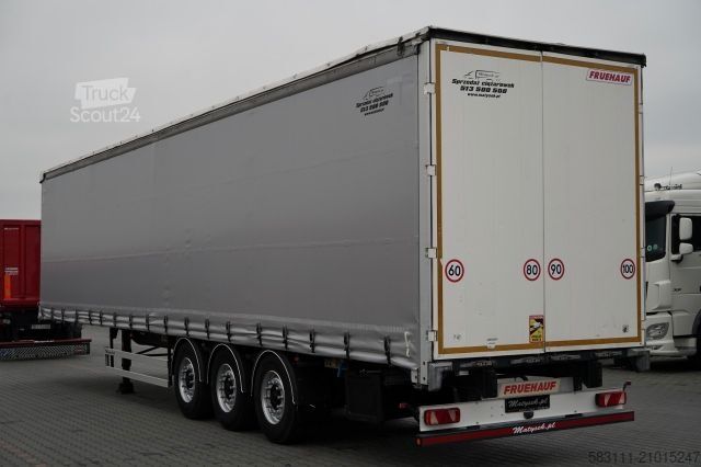 Semi-remorque bâchée FRUEHAUF IRANKA / STANDARD / MOCNA POD?OGA SZYNA DESKA / 