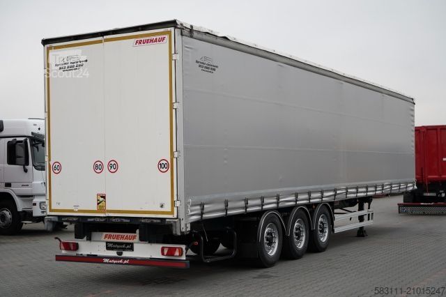 Semi-remorque bâchée FRUEHAUF IRANKA / STANDARD / MOCNA POD?OGA SZYNA DESKA / 