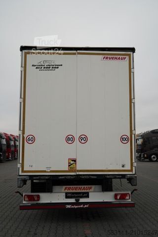 Semi-remorque bâchée FRUEHAUF IRANKA / STANDARD / MOCNA POD?OGA SZYNA DESKA / 