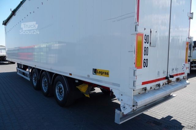 Semi-remorque à plancher roulant LEGRAS RUCHOMA POD?OGA / WALKING FLOOR / 98 m3 / OPONY