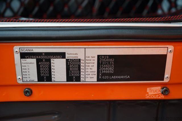 Štandardný ťahač SCANIA R 620 / HYDRAULIKA / 8X4 / DMC: 150 000 KG / SI