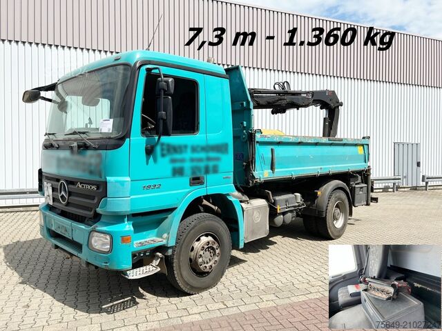 Tornkran Mercedes-Benz Actros 1832 K 4x2 Actros 1832 K 4x2 mit Heckkran Hiab XS 099ES-2 HiDuo, Funk