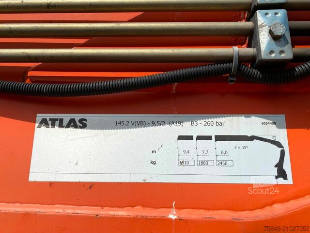 Grue montée sur camion Mercedes-Benz Arocs 2545 L/6x2/4 Arocs 2545 L/6x2/4, Atlas Kran, 145.2-A19 VB, 9,4m-1.51 to, Lenkachse, entlastbar, Retarder, Klima,