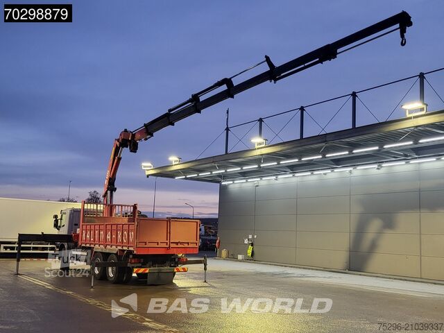 Camion-benne avec grue Scania P340 6X4 HMF 4220 K6 Crane Winch Tipper Full St...