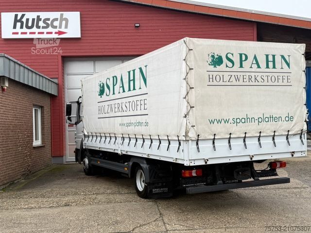 Samochód dostawczy z plandeką MERCEDES-BENZ 818L Atego Pritsche mit Bordwänden