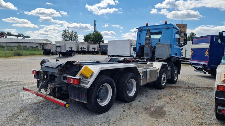 Камион с кука за контейнери Mercedes-Benz Arocs 3248  E6 8x4 Retarder Blatt Blatt Alufelgen
