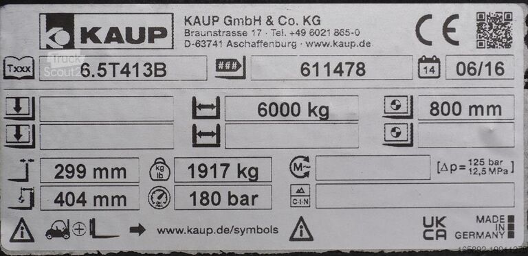 Morsetto per forche KAUP 6,5T413B