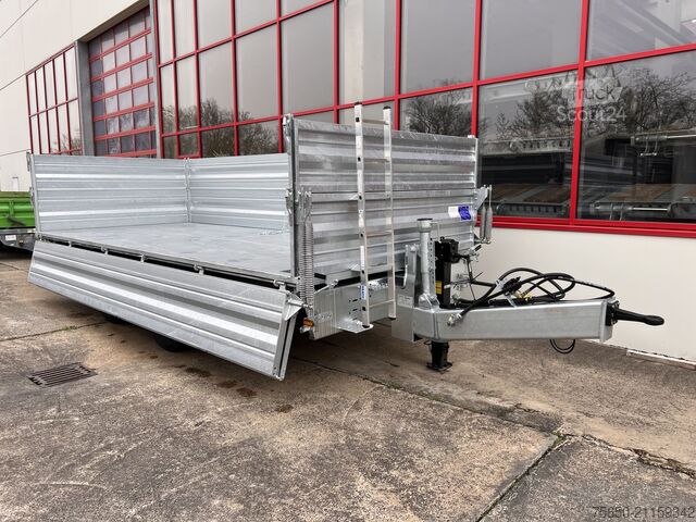 Самосвално ремарке Möslein TTD 19 AB  19 t Tandem 3 Seiten Kipper TiefladerAufsatzbordwänden-- Neufahrzeug --