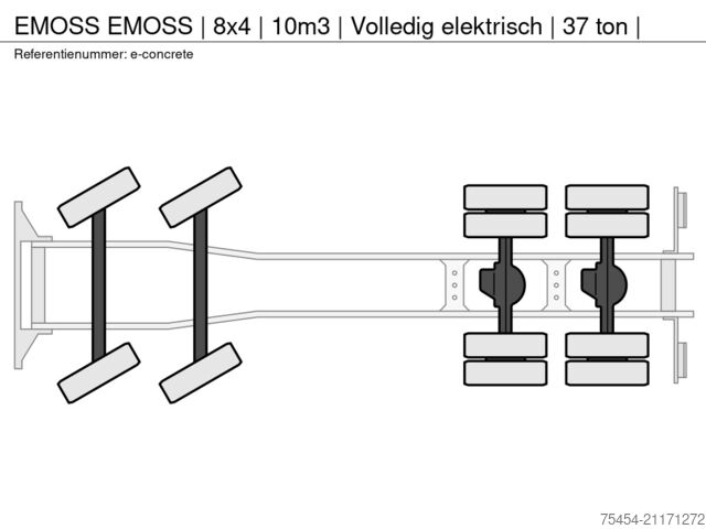 Mixeur EMOSS EMOSS | 8x4 | 10m3 | Volledig elektrisch | 37 t...