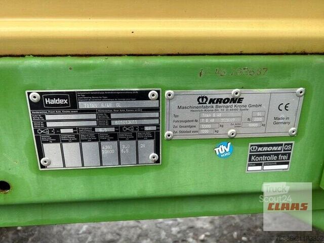 Vagón cargador Krone GEBR. TITAN 6/48 GL LADEWAGEN