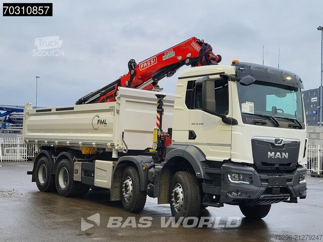 3-way tipper MAN TGS 35.440 8X4 NEW! FASSI F365RA.2.26 E-Dynamic...