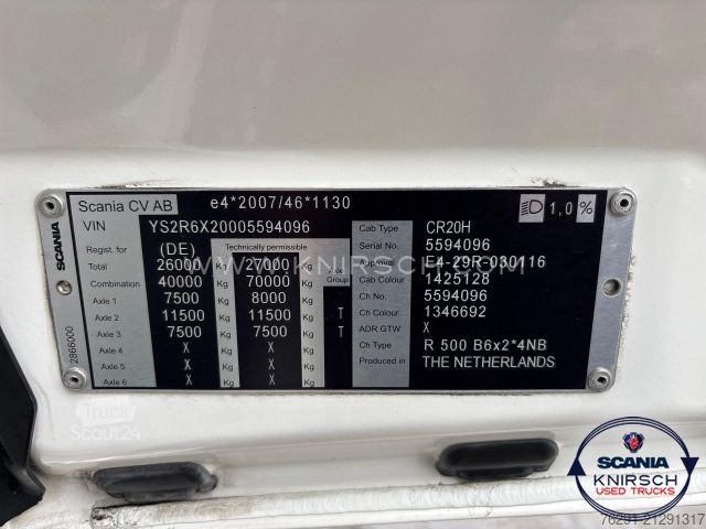 Camion porte-caisses amovibles SCANIA R500B6x2*4NB / BDF / VANTEC / Lift+Steering