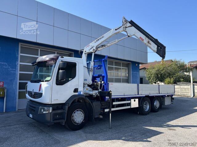 LKW mit Festaufbau und Kran Renault Premium 340