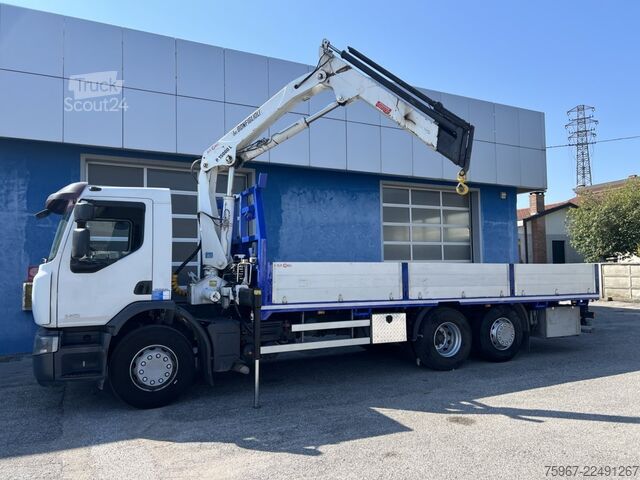 LKW mit Festaufbau und Kran Renault Premium 340