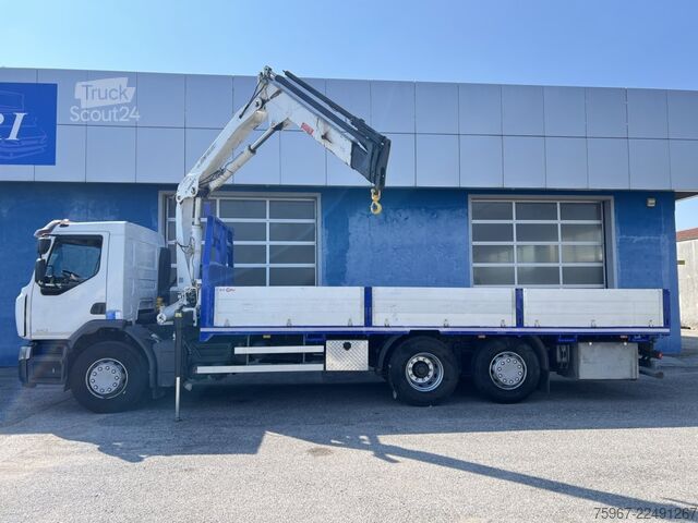LKW mit Festaufbau und Kran Renault Premium 340
