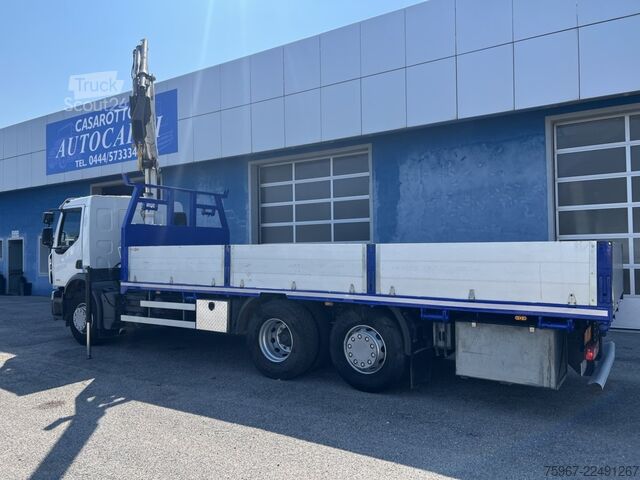 LKW mit Festaufbau und Kran Renault Premium 340