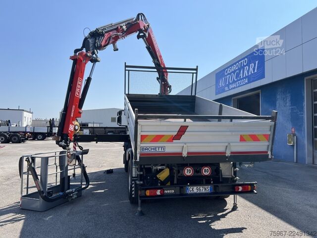 üç yollu vinçli damperli kamyon Iveco Eurocargo 180e28