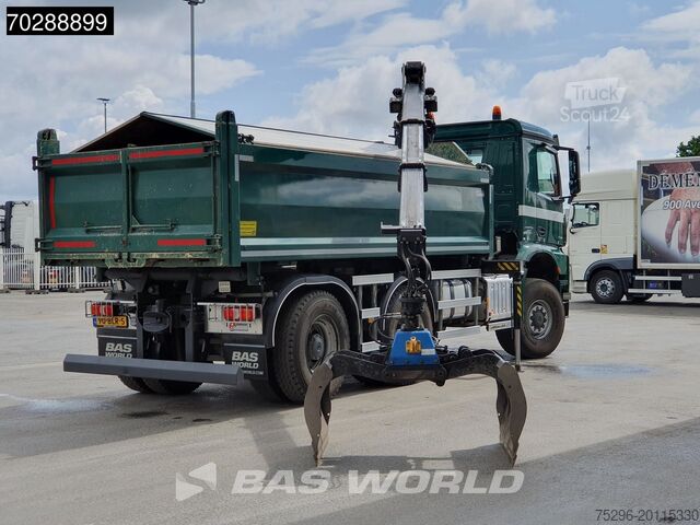 Camion-benne avec grue Mercedes Arocs 3342 Arocs 6X6 NL-Truck HMF 1643 Z-Crane ...