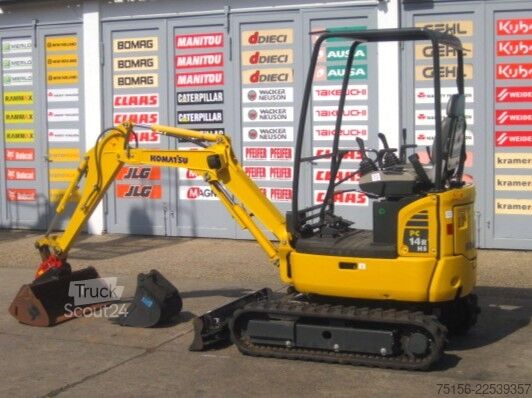 Minibagger Komatsu PC 14 R - 3HS * 2x Löffel * * Vorführm.