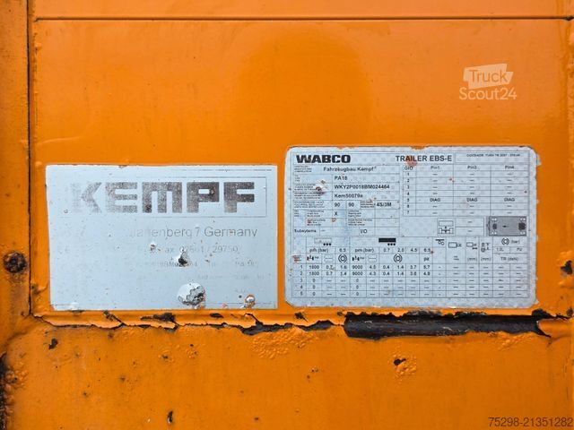 Atvira priekaba KEMPF PA18 / Baustoff / 40 mm