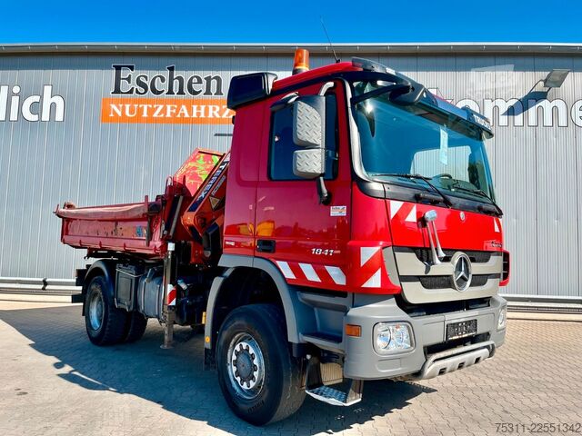 Tippbil MERCEDES-BENZ Actros 1841 AK 4x4 MP3  Atlas TLC105.2*FUNK*Kran