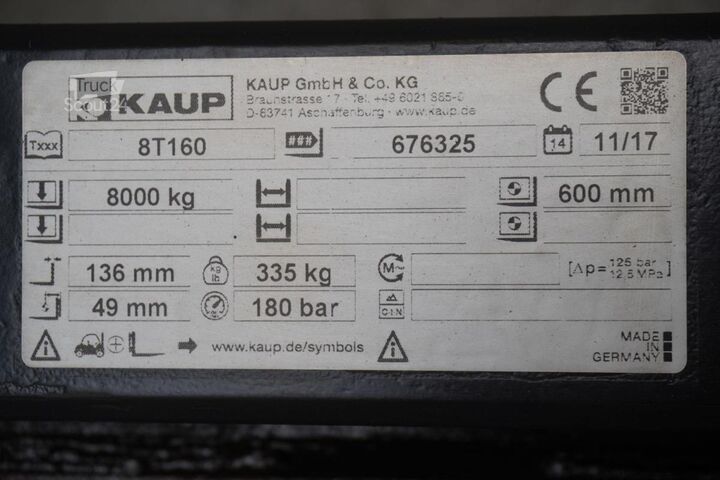 позиціонер вил KAUP KAUP 8T160B, Breite 2060 mm