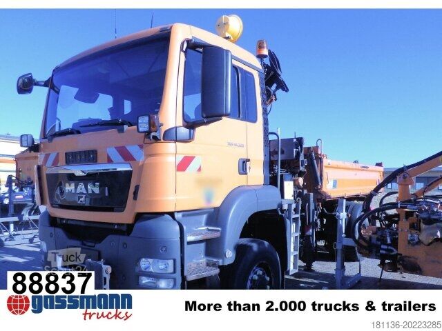 Camión volquete MAN TGS 18.320 4x4 BB, Winterdienstausstattung, Kran