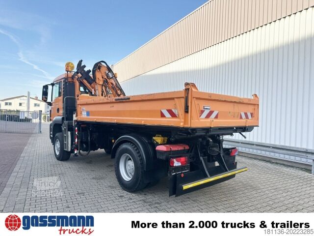 Camión volquete MAN TGS 18.320 4x4 BB, Winterdienstausstattung, Kran