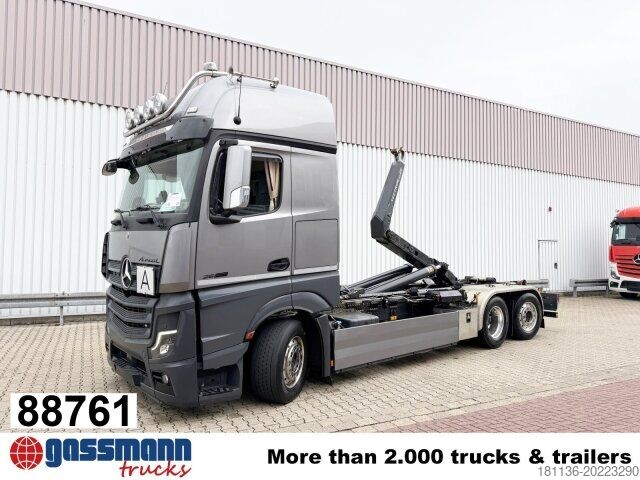 Haakarm vrachtwagen Mercedes-Benz Actros 2552 L 6x2, Lenk/Lift, Retarder, GigaSpace,