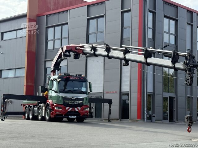 Vrachtwagen met dieplader (open) MAN TGS 41.510 8x4 mit Palfinger 58002 TEC7