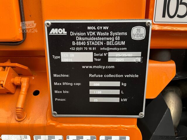 Vehicul de colectare a deșeurilor Volvo FL 250 VDK 9m³ met AE weegsysteem