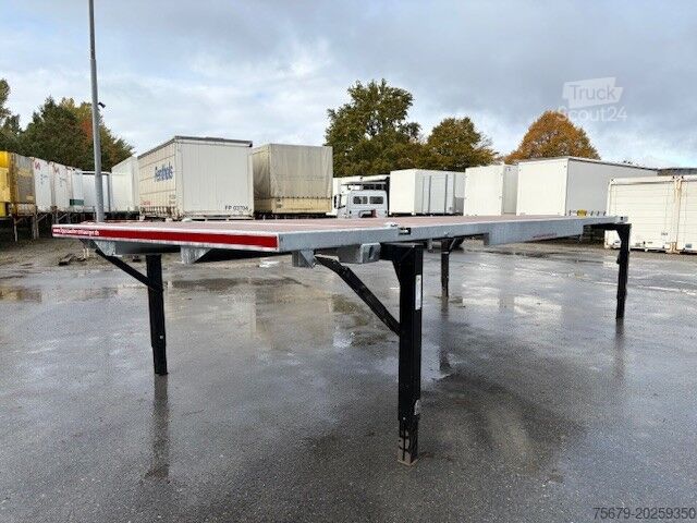 Wechselbrücke mit Pritsche & Plane Bowmann BDF-System, 7.450 mm lang, mit TWIST-LOCKS im Rahmen für Transport von 20 Fuß Containern