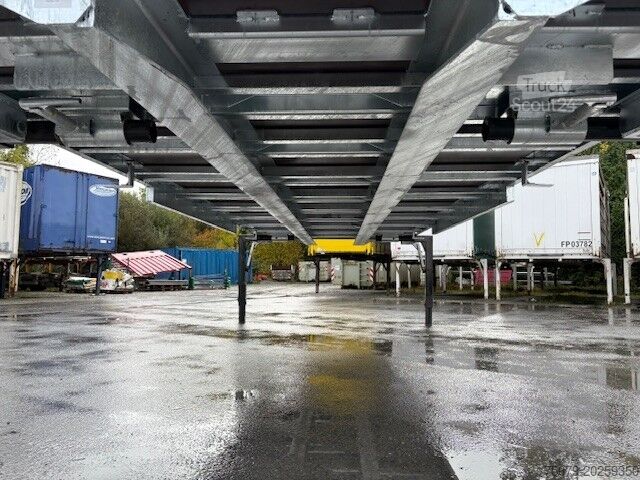 Wechselbrücke mit Pritsche & Plane Bowmann BDF-System, 7.450 mm lang, mit TWIST-LOCKS im Rahmen für Transport von 20 Fuß Containern