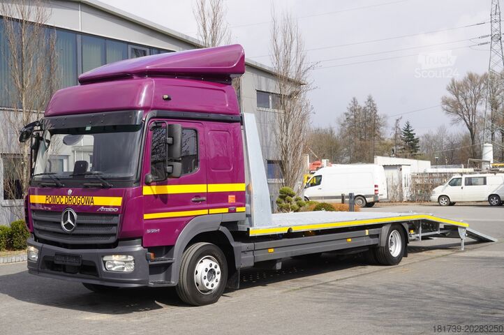 камиони за транспорт на автомобили Mercedes-Benz Atego 1224 / New galvanized tow truck