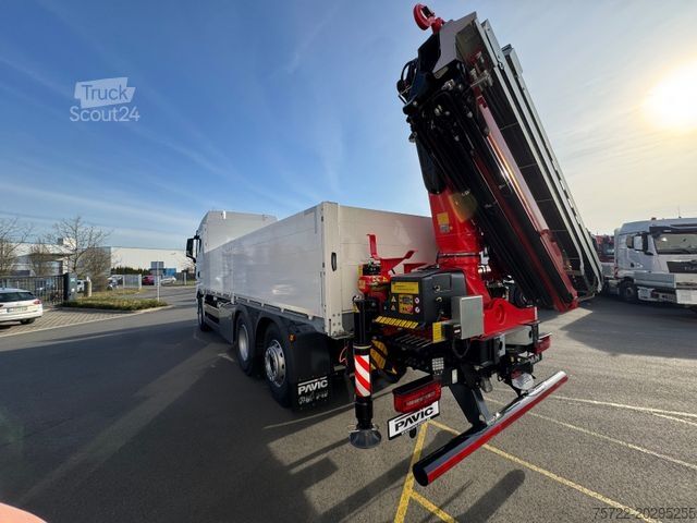 Kamion sa ravnom platformom MAN TGX 26.470 BL 6x2-4 Pritsche mit FassiF235 Kran