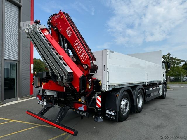 Φορτηγό με επίπεδη καρότσα MAN TGS 26.480/520 6x2-4BL LADEKRAN FASSI/ PALFINGER