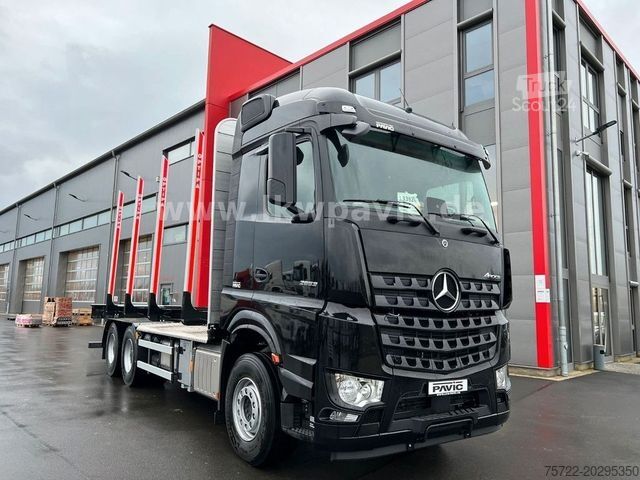 Samochód do przewozu drewna MERCEDES-BENZ AROCS 2653 6x4 Kurzholz - Kran nach Wahl